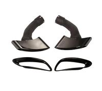 Exhaust Pipe 1Set Muffler Exhaust Pipe Tail Throat With Decorative Frame Tip For BMW For X6 E71 Tail Pipe(Black+Cover)