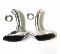 Exhaust Pipe 1Set Muffler Exhaust Pipe Tail Throat With Decorative Frame Tip For BMW For X6 E71 Tail Pipe(Silver)