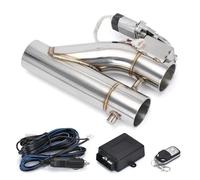 Exhaust Pipe 2" 2.25" 2.5'' 2.75" 3" Double Valve Electric Exhaust Cut Out Valve Exhaust Pipe Muffler Kit With Wireless Remote Control Car Exhaust Pipes(2.75 Inch)