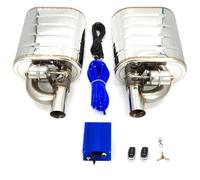 Exhaust Pipe 2/2.36/2.5/2.75/3 Inch Car Vacuum Exhaust Sounds Valve Muffler With Double Remote Controller Tailpipe Tip(51MM)