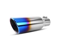 Exhaust Pipe 2.5 Inch Inlet Exhaust Tip, 2.5" Inlet 4" Outlet 12" Long Chrome-Plated Stainless Steel Universal Exhaust Tail Tip For 2.5" Exhaust Tips(Blue Burnt)