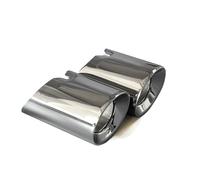 Exhaust Pipe 2 Pieces For BMW F-Chassis Slip-On Exhaust Tip N55 & B58 Exhaust Tips M135I M140I M235I M240I 335I & 440I Tail Throat(Angle Silver)
