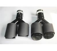 Exhaust Pipe 2PCS Dual Version Inlet 63mm-outlet 89mm Carbon Fiber Exhaust Tip Matt Black Color Exhaust Pipe Muffler Car Exhaust Pipes(54MM IN-101MM OUT)