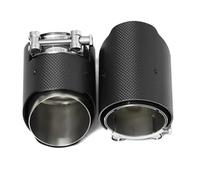 Exhaust Pipe 2pcs ID 65MM Carbon Fiber Exhaust For BMW G20 G21 320i 330i Muffler Tip Directly Plug Tailpipe Exhaust Nozzle Tail Throat(D ID65MMOD89MM)