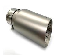 Exhaust Pipe 304 Matte Stainless Steel Car Universal Exhaust Tip For BMW Nozzle Single Muffler Pipe 1PCS Tail Pipe(IN 80MM-OUT 114MM)