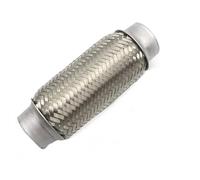 Exhaust Pipe 38/51mm Stainless Steel Exhaust Flex Pipe Double Braided Flex Connector Piping Weld Flexible Joint Tube For Muffler Silencer Car Exhaust Pipes(38MM-120MM)