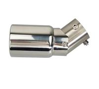Exhaust Pipe 38-54mm Inlet Adjustable Angle Adjustable Stainless Steel Automobile Exhaust Tip Muffler Tail Throat Car Exhaust Tip(Silver)