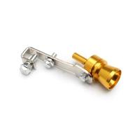Exhaust Pipe 5 Color Universal Turbo Exhaust Whistle Modified Exhaust Sound Simulator Pipe S/M/L/XL Car Exhaust Muffler(L yellow)