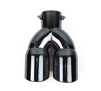 exhaust pipe 63mm 2.5'' Universal Car Inlet Dual Rear Muffler Exhaust Tip Tail Pipe Outlet Auto Accessories