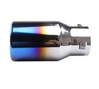 Exhaust Pipe Adjustable 1.7"-2.5" Inlet To 4" Outlet Stainless Steel Exhaust Tip 7.67" Long Universal Bolt-On Design For 1.7-2.5" Tailpipes Exhaust Tips Muffler(Blue Burnt)