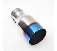 Exhaust Pipe Car Auto Round Exhaust Muffler Tip 1 to 2 Dual Pipe Chrome Trim Modified Tailpipe Tip(54MM IN -89MM OUT)