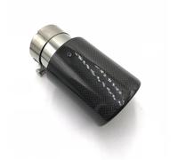 Exhaust Pipe Car Glossy Carbon Fiber Muffler Tip Exhaust System Pipe Mufflers Nozzle Universal Crimping Stainless Car End Pipes(ID 76-OD 89)