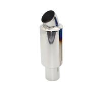 Exhaust Pipe Car Styling Exhaust System Muffler Tail Pipe Tip Universal Stainless Steel ID 51mm 63mm 76mm Car End Pipes(Silver 63MM)