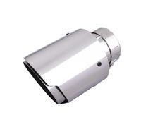 Exhaust Pipe Carmon Car Universal Stainless Steel Exhaust Tip Silver Color Tail Pipe Muffler For VW For Golf Parts Tail Throat(Inlet 77-Outlet 114)