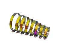Exhaust Pipe Colorful T Bolt Hose Clamp 37mm-102mm Adjustable Clip Stainless Steel Tail Throat(76-96mm)