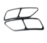 Exhaust Pipe Cover 2Pcs Car Styling Tail Exhaust Pipes Decoration Frame Stickers Exhaust Tip Cover Trims Compatible With A5 A4 B9 2020 2021(Black)