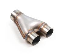 Exhaust Pipe Custom Universal Car Exhaust Y-Pipe Stainless Steel Y Type Pipe Adapter Connector Tube Cone BX102125 Tail Throat(3inch-3inch)