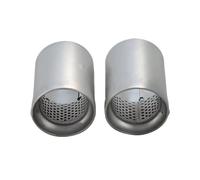 Exhaust Pipe Ends Exhaust Tip Frosted Stainless Steel Car Muffler Pipe Modify Decoration For BMW Universal Nozzle Tail Pipe Tailpipe Tip(ER in70-out92mm)