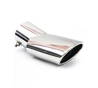 Exhaust Pipe Ends For CR-V For CRV 2017-2021 Auto Car Exhaust Rear Tail Pipe Tip Muffler Trim Stainless Steel Blue Parts Pipe Tailpipe Tip(Silver)