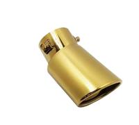 Exhaust Pipe Exhaust Pipe Sleeve Tail Throat Muffler Tip Gold Silencing Stainless Steel Modified Tail Pipe(Golden Curved)