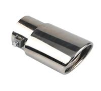 Exhaust Pipe Exhaust Pipe Sleeve Tail Throat Muffler Tip Gold Silencing Stainless Steel Modified Tail Pipe(Silvery Straight)