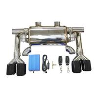 Exhaust Pipe Exhaust Pipe Vacuum Pump Variable Valve Mufflers Remote Control Stainless Steel Universal T Shape Two In Two Out 63MM Car Exhaust Pipes(2 Kit 51MM)