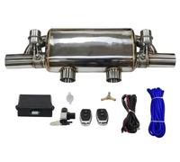 Exhaust Pipe Exhaust Pipe Vacuum Pump Variable Valve Mufflers Remote Control Stainless Steel Universal T Shape Two In Two Out 63MM Car Exhaust Pipes(Vacuum 51MM)