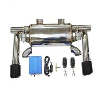 Exhaust Pipe Exhaust Pipe Vacuum Pump Variable Valve Mufflers Remote Control Stainless Steel Universal T Shape Two In Two Out 63MM Car Exhaust Pipes(1 Kit 70MM)
