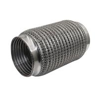 Exhaust Pipe Exhaust Tube Telescopic Flexible Connection Steel Mesh Bellows Stainless Steel Muffler Pipe Connector Welded Universal Car Exhaust Pipes(70MM-120MM)