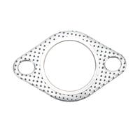 Exhaust Pipe Flange Gasket,1.75in Exhaust Pipe Flange Gasket 2 Bolts Perforated Steel Universal for Turbo Elbows Down Pipes