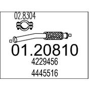 exhaust pipe flexible joint Front 01.20810 MTS for SAAB 900 II Coupe 900 II 9-3