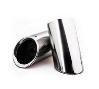 Exhaust Pipe Flue Muffler 2Pcs Tail Throat Exhaust Pipe Tail Pipe Car Exhaust Pipe Cover Muffler Tip For A1 For A3 For A4L For A5 For A6L For Q3 For Q5(Silver)