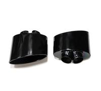 Exhaust Pipe For A3 For A4 For A5 For A6 For A7 Up To RS3 RS4 RS5 RS6 RS7 Tailpipe Nozzle Exhaust Muffler Tip Oval Large Bore 220mm Exhaust Tips Muffler(A Style Black)