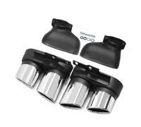 Exhaust Pipe For A6 A7 C8 2019 2020 2021 2022 2023 2024 Exhaust Upgrade S6 S7 Stainless Steel Black Muffler Tip Exhaust Tail Throat(To cut Silver)