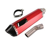 Exhaust Pipe For BMW For F800GS F650GS F700gs F800gt Motorcycle Exhaust Pipe Mid Link Pipe Left Escape Muffler Slip(Red)