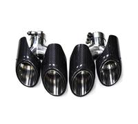 Exhaust Pipe For Macan 2014-2017 Exhaust Conversion Upgrade 4 Outlet Sport Tailpipe Stainless Steel Muffler Tail Throat(Triple Black 1)