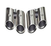 Exhaust Pipe For Porsche For Macan 2.0T 2014-2024 Upgrade GTS Model Quad Black Muffler Nozzle Tip Exhaust Head(18-24 Matte Silver)