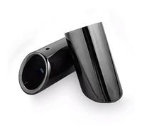 Exhaust Pipe For VW For TIGUAN 5N For PASSAT B7 For CC Car Tailpipe Exhaust Muffler Tip Pipe Cover Chrome Stainless Steel Exhaust Tips Muffler(76mm Black)