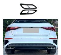 Exhaust Pipe Frame Car Outlet Tailpipe Cover For Audi A3 8Y S Line Sportback Sedan 2021 2022 2023, ABS, Black/Carbon/Silver,A-black