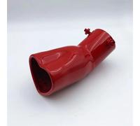 Exhaust Pipe Heart Shape Style 2.5 Inch Stainless Steel Silver Colorful Exhaust Tips Muffler Tail Pipe Tail Pipe(Red bent)