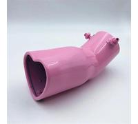 Exhaust Pipe Heart Shape Style 2.5 Inch Stainless Steel Silver Colorful Exhaust Tips Muffler Tail Pipe Tail Pipe(Pink bent)