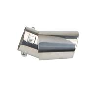 Exhaust Pipe Heart Shape Style 2.5 Inch Stainless Steel Silver Colorful Exhaust Tips Muffler Tail Pipe Tail Pipe(Silver bent A)