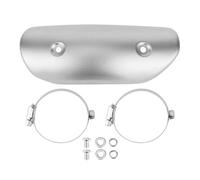 Exhaust Pipe Heat Shield, Motorcycle Heat Shield Universal Motorcycle Exhaust Middle Pipe Heat Shield Guards Cover for 38mm to 65mm Dia Exhaust Pipe Universal for Motorcycle (Sliver)