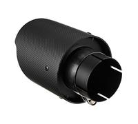 exhaust pipe Inlet 63mm 2.5" Outlet 101mm 4" Universal Stainless Steel Carbon Fiber Car Exhaust Tail Pipes Muffler Tip Tail End Muffler Pipe(1 PCS)