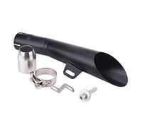 Exhaust Pipe, Keenso Universal Stainless Steel Motorcycle Tail Pipe Muffler Tip Exhaust Muffler Tip (D-for Motorcycle(Black))
