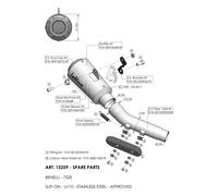 Exhaust pipe LeoVince exhaust replacement part connecting pipe