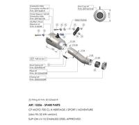 Exhaust pipe LeoVince exhaust replacement part connecting pipe