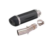 Exhaust Pipe Motorcycle Exhaust Pipe Muffler For SUZUKI SV650 SV 650 2003-2015 Slip On Middle Link Es&cape System Connector Tail Tube Connection Silencer Motorbike(Black 1)