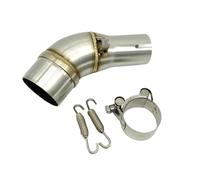 Exhaust Pipe Muffler Motorcycle Slip On Exhaust Pipe Adapter Connector Coating Process Middle Pipe For RZ YZFR3 YZFR25 YZF R3 R25 2013-2020(Short)