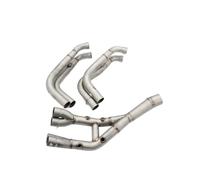exhaust pipe muffler tip Real Picture Slip On Motorcycle Exhaust Front Pipe Motorcross Full Stainless Steel For S1000rr 2019-2023 S1000R 2021-2023